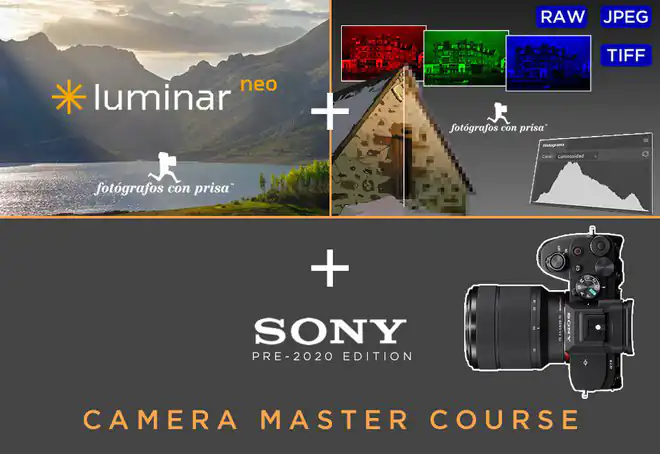 Pack Luminar NEO + Guia Imagen Digital Fotografos con Prisa + SONY Master Camera Course (Pre-2020)